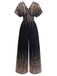 Combinaison Col V High Waist Noir Années 1950