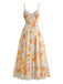 [Prévente] Robe nuisette bohème jaune à fleurs col V années 1930