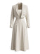 2PCS Robe Midi en A Ivoire avec Veste Blazer Années 1950 2