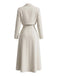 2PCS Robe Midi en A Ivoire avec Veste Blazer Années 1950 3