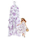 Robe Floral Halter à Volants Étagés Ruffled Lavande Années 1930