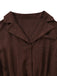 Combinaison Dark Café Revers Col Ceinturé Jambes Larges Années 1950 4