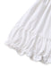 Blanc Col V Sans Manches Bohème Mini Robe Années 1970 6