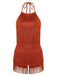 Combishort Halter à Franges Dos Nu Années 1960 2