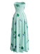 Robe Évasée Bustier à Fleurs Taille Haute Années '40 9