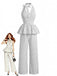 Ensemble à Pois PéPrune Dos Nu & Jambes Larges Années 1950