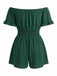 Combishort unie épaule dénudée taille smockée années 1940