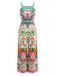 Combinaison Jambes Larges Imprimé Ananas Tropical Multicolore années 70 2