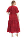 [Grande Taille] à Pois Col V Manches Courtes Robe Longue Années 1940 7