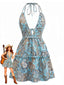 Robe Mini Bohème Col V Profond Années 1970