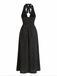 Robe Longue Halter Col V Profond à Pois Années 1930 5