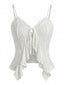 Haut court blanc uni lacets années 50