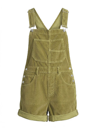 Combishort Multi-Pocket Corduroy Vert Années 1960
