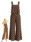 Combinaison Marron à Pois Jambes Larges Années 1930