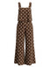 Combinaison à Pois Wide-Strap Jambes Larges Marron Années 1930 2