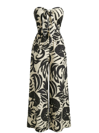 Combinaison Boho Bustier à Imprimé Irrégulier Années '70 7
