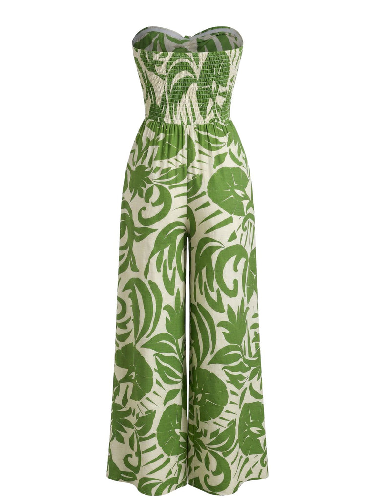 Combinaison Boho Bustier à Imprimé Irrégulier Années '70 3