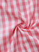 Robe Rose Vichy Encolure Trou de Serrure Évasé Midi Années 1950 6