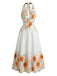 Robe Halter Col V Sunflower Fitted Waist Évasé Années 1950 8