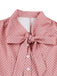 Robe Évasée à Pois avec Nœud Rose Années 1950 3