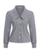 Blouse Col Chelsea Manches Lanternes Vichy Coton années 50