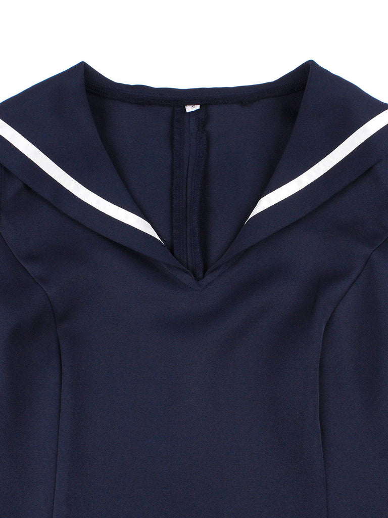 Robe Sailor Rouge Nœud Sleeveless Évasé Années 1950 3