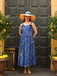 Robe Swing Bleue Imprimé La Nuit Étoilée Van Gogh Années 40