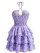 Robe Petites Fleurs Floral Découpé Ombrelle Années 1960 7