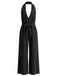 Combinaison à Jambes Larges Halter Col V Profond Ceinturée Unie Années 1930 4