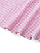 Robe à Revers Manches Bouffantes Volantées Vichy Rose Années 50