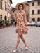 Robe Évasée Ceinturée Dos Nu Floral années 50 4