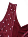 [Prévente] Robe à Pois à Ourlet Irrégulier Lie-de-Vin Années 1930