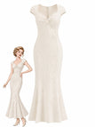[Prévente] Robe Sirène Dentelle Manches Courtes Années 1930