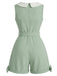 [Prévente] Combishort Col Claudine Nœud Ceinturée Vert Sauge Années 1950 4
