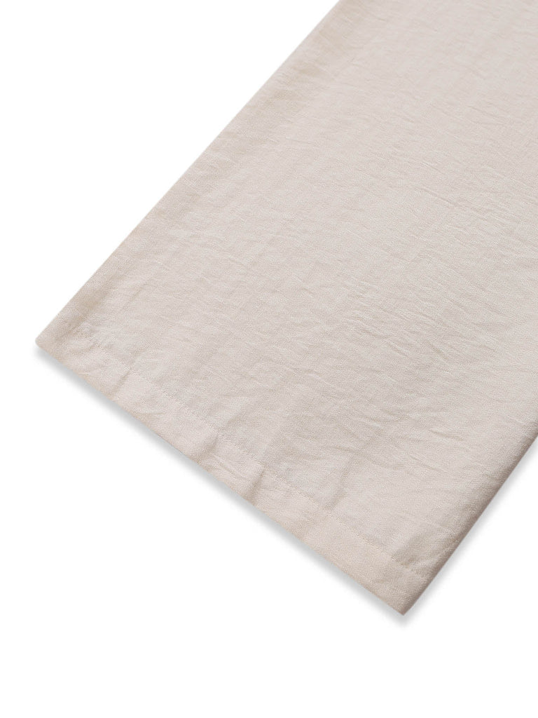 Combinaison à Bretelles Spaghetti Dentelle Crochet Franges Beige Années 70