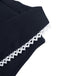 Tops Dentelle Col Marin Sans Manches Bleu Marine Années 1950 3