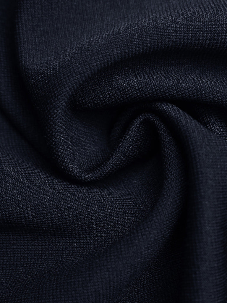 Tops Dentelle Col Marin Sans Manches Bleu Marine Années 1950 5