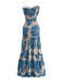 Robe Plissée Dos-Nu Col V Floral Années 30