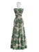 Robe Plissée Dos-Nu Col V Floral Années 30