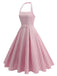 Robe Dos Nu Rayé Ceinturé Années 1950 2