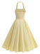 Robe Dos Nu Rayé Ceinturé Années 1950 6