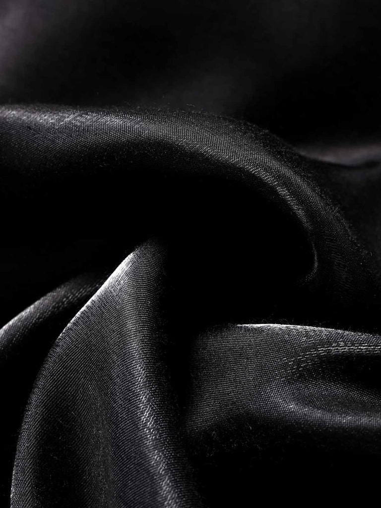 [Prévente] Robe Manches Courtes Dentelle Satin Cocktail Noir Années 1950 8