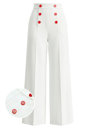 [Prévente] Pantalon Double Boutonnage Rouge Blanc Années 50