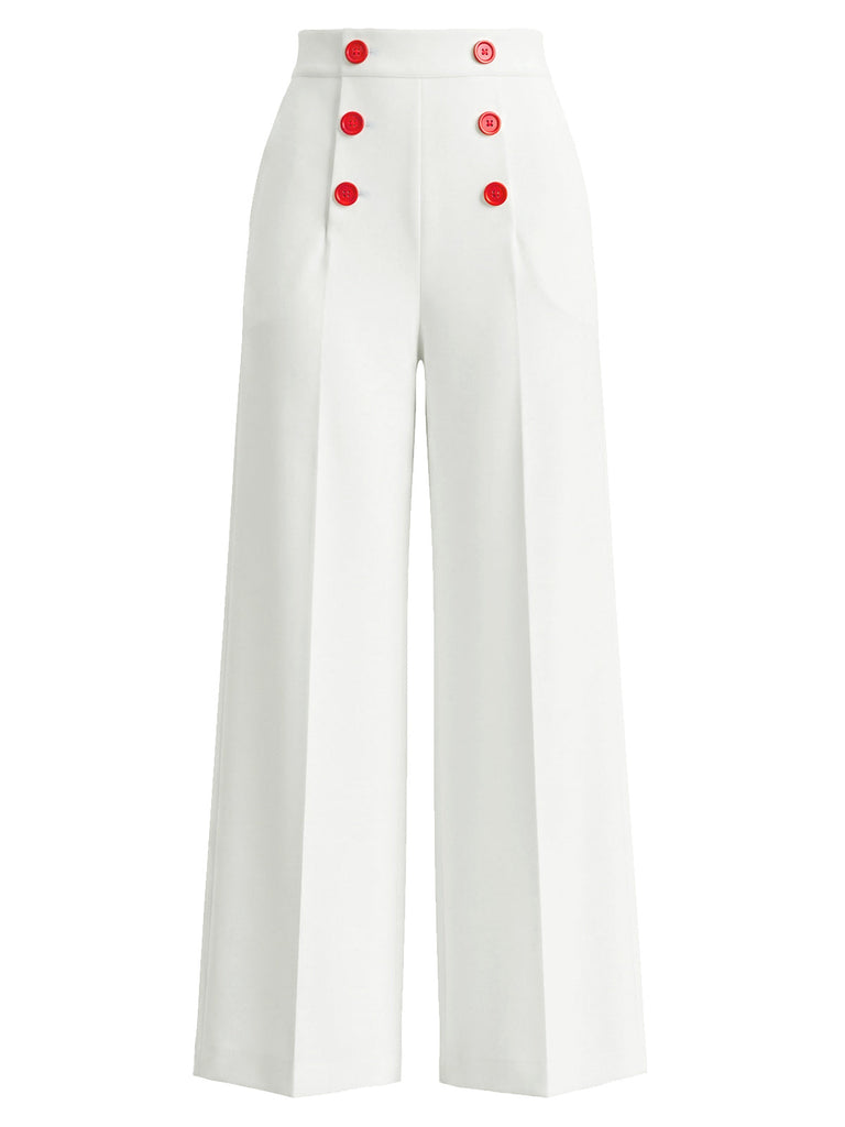 [Prévente] Pantalon Double Boutonnage Rouge Blanc Années 50