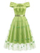 [Prévente] Robe Épaules Dénudées Nœud avec Amovible Papillon Tulle Superposition Années 1950 2