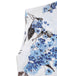 Robe Blanc Floral Col V Sans Manches Ceinturé Asymétrique Années 1950 4