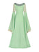 Robe Inspiration Elfe Princesse Brodée Cosplay Verte Années 1980 3