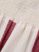 Robe Évasée Rose Bretelles Fines Beige Années 1950