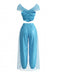 Set Costume Cosplay Princesse en Tulle et Pierres Années 1980