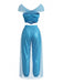 Set Costume Cosplay Princesse en Tulle et Pierres Années 1980
